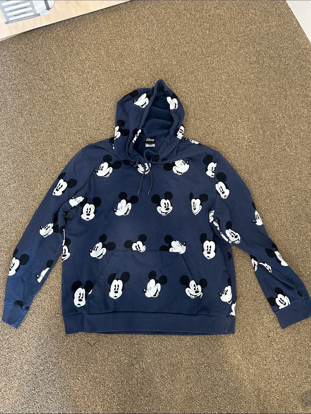 Disney Men’s Navy Mickey Mouse Pullover Hoodie
